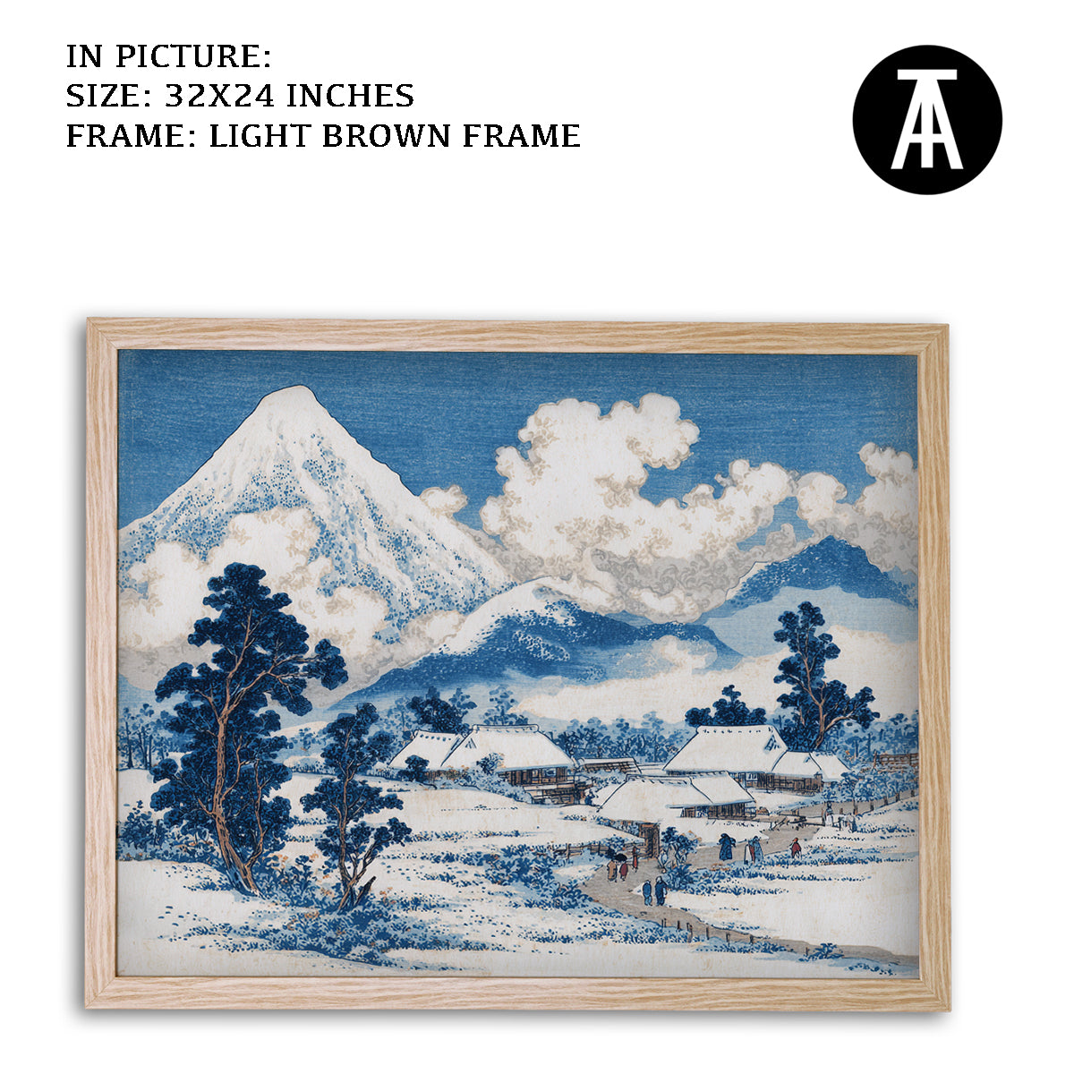 Artwork in Dark Brown Frame