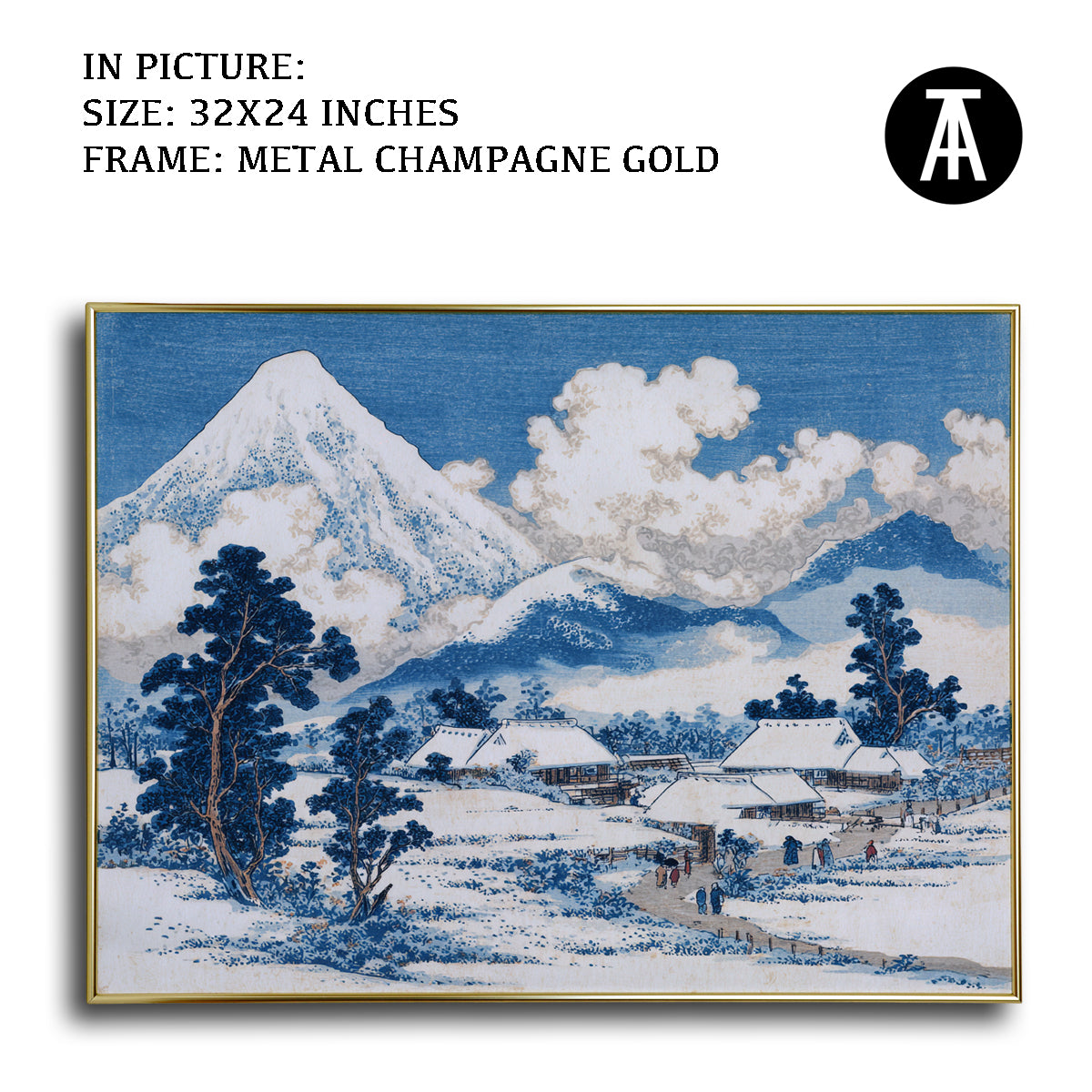 Artwork in Light Brown Frame