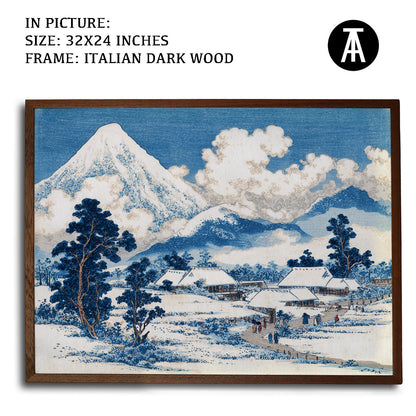 Artwork in Dark Wood Frame