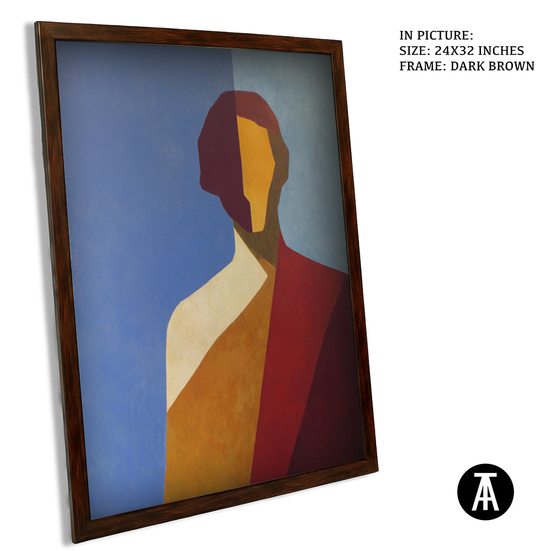 Artwork in Dark Brown Frame