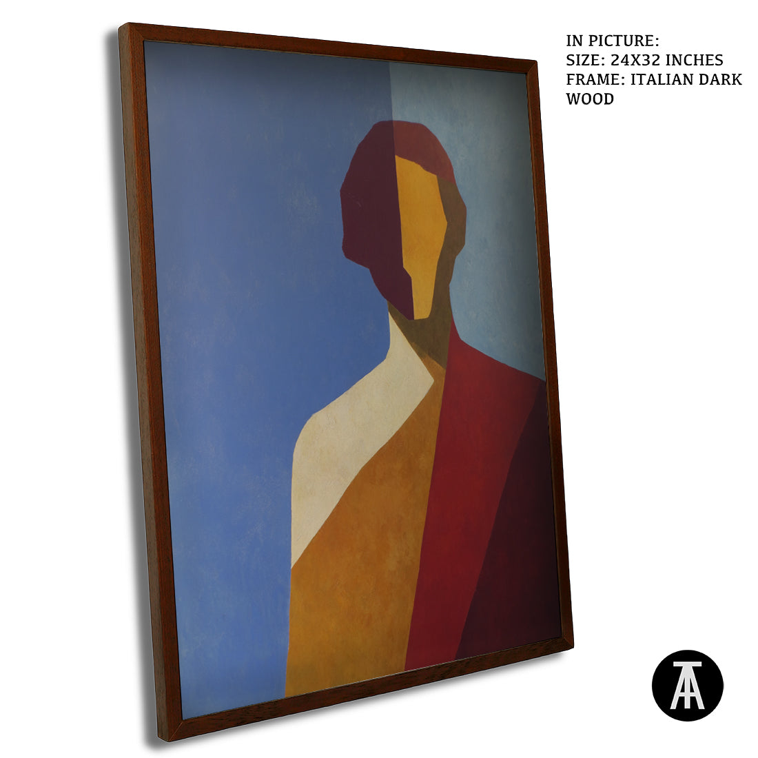 Artwork in Dark Wood Frame