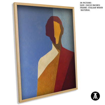 Artwork in Natural Wood Frame