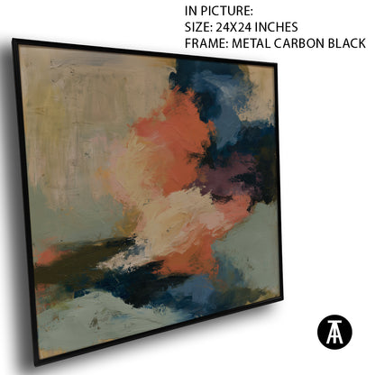 Artwork in Carbon Black Metal Frame