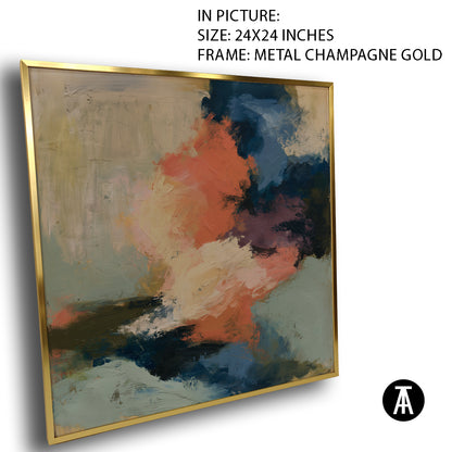 Artwork in Metal Champagne Gold Frame