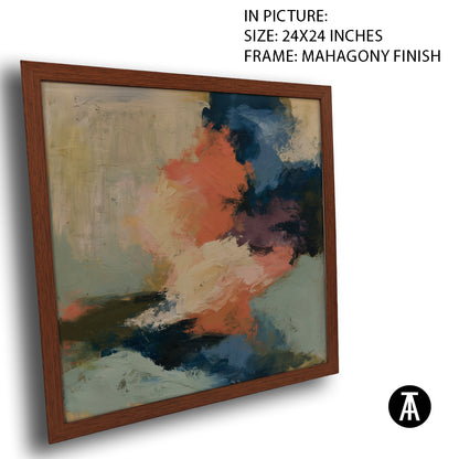 Artwork in Mahogany Finish Frame