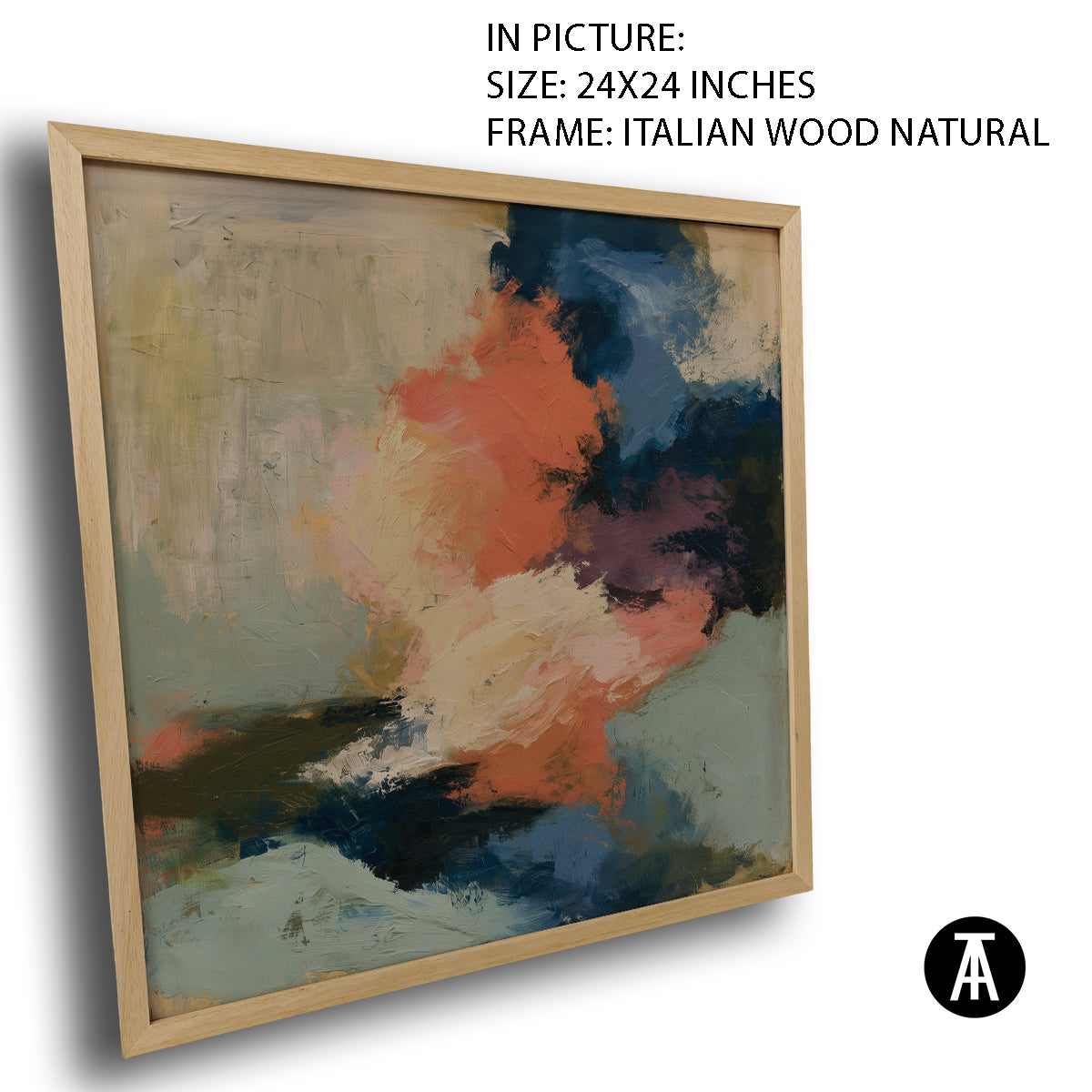 Artwork in Natural Wood Frame