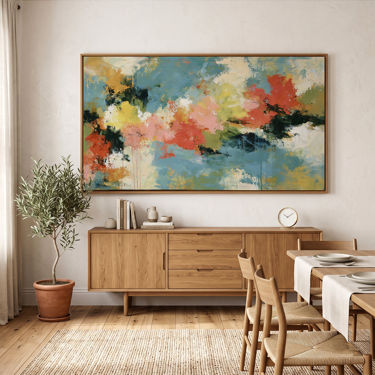 Abstract Painting in a Lifestyle Setting