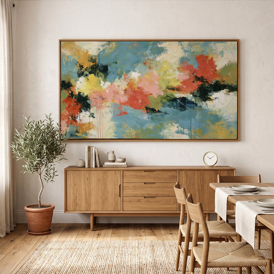 Abstract Painting in a Lifestyle Setting