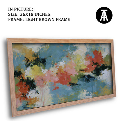 Artwork in Light Brown Frame