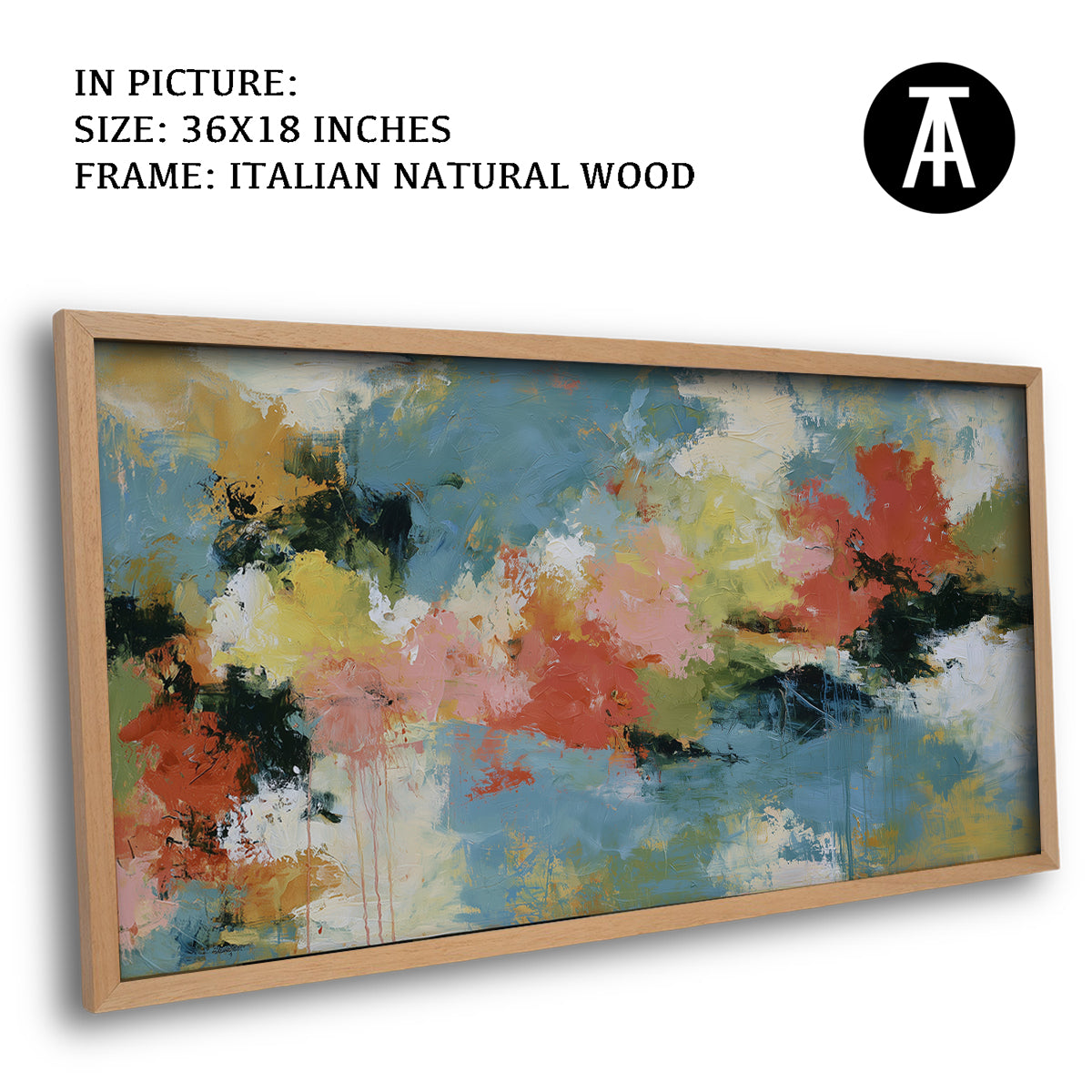 Artwork in Natural Wood Frame