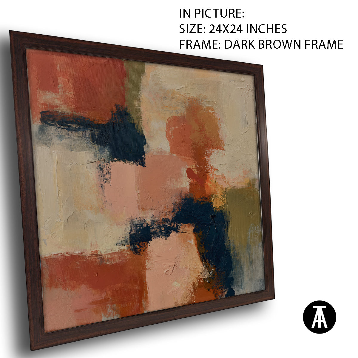 Artwork in Dark Brown Frame