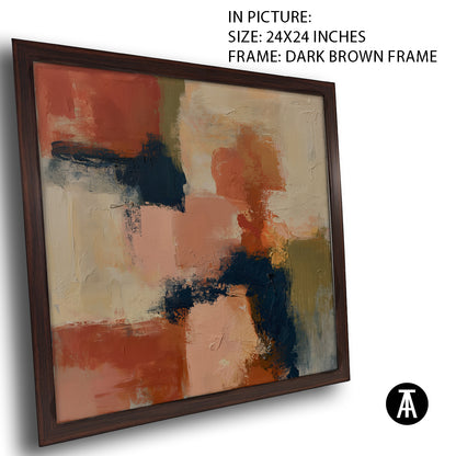 Artwork in Dark Brown Frame
