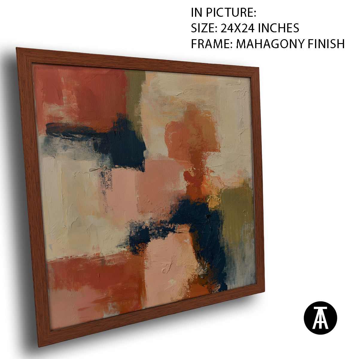 Artwork in Mahogany Finish Frame