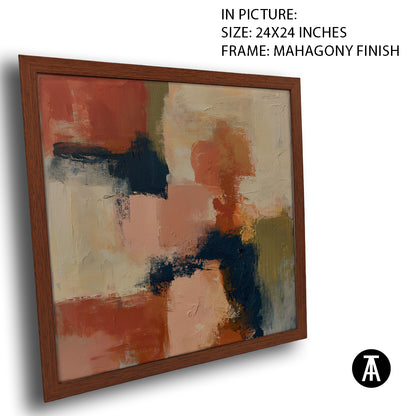 Artwork in Mahogany Finish Frame