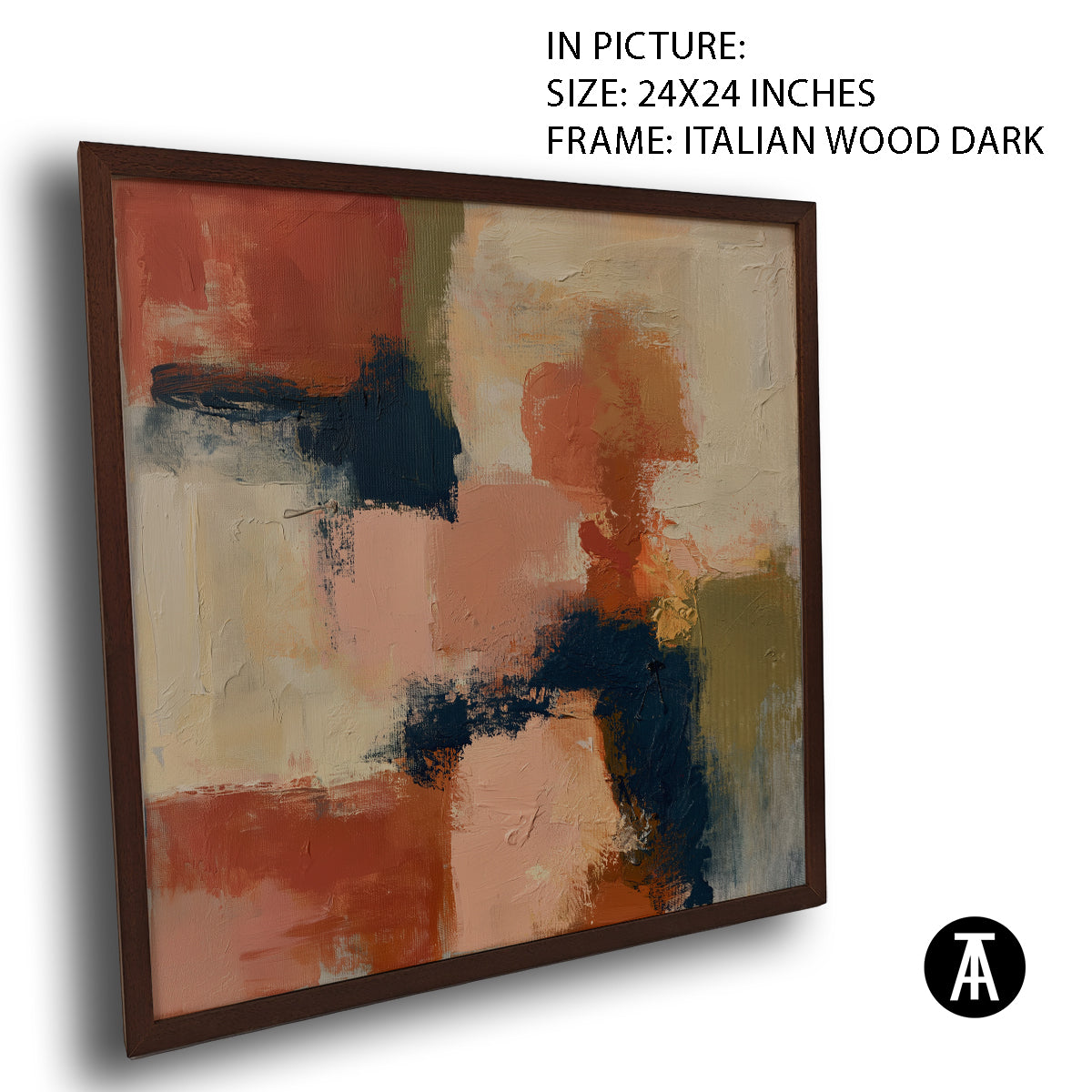 Artwork in Dark Wood Frame