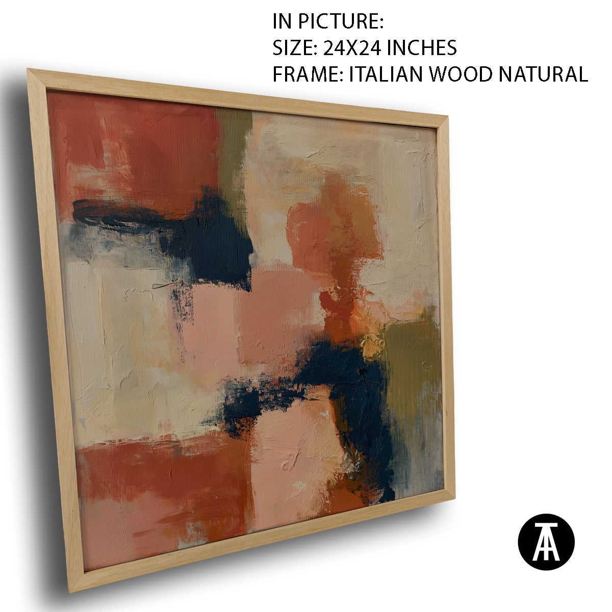Artwork in Natural Wood Frame
