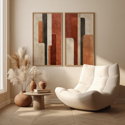 Bauhaus Abstract Painting in a Lifestyle Setting
