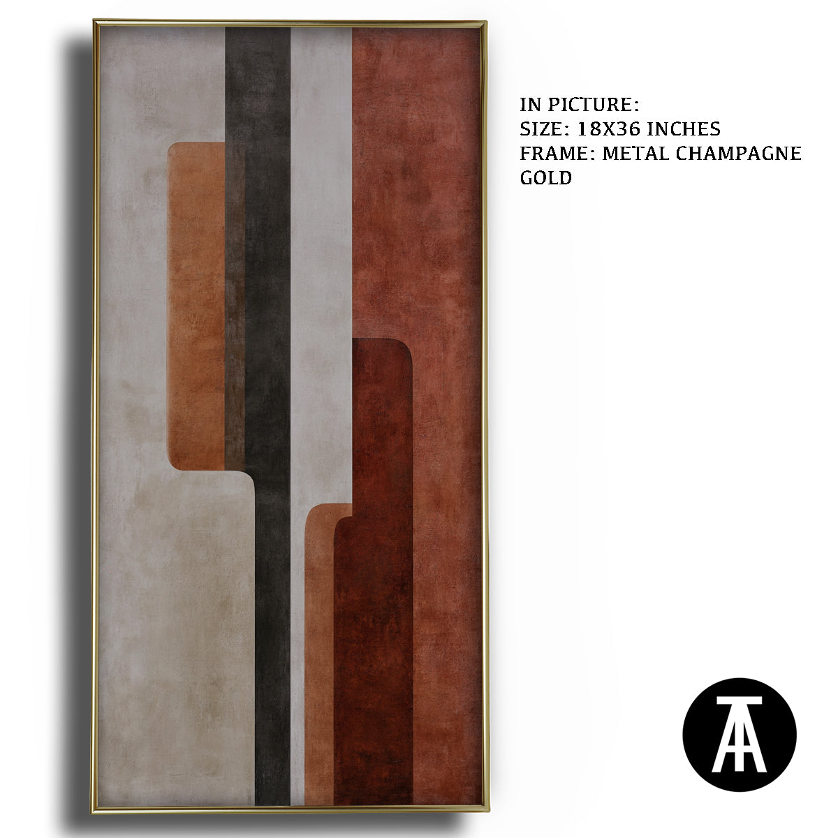 Artwork in Light Brown Frame