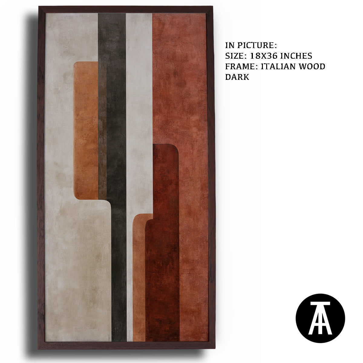 Artwork in Natural Wood Frame