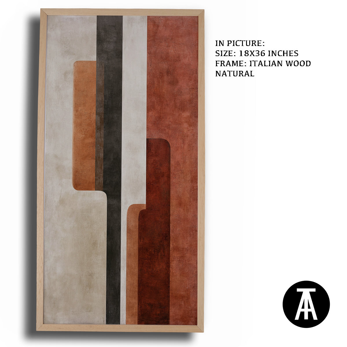 Artwork in Dark Wood Frame