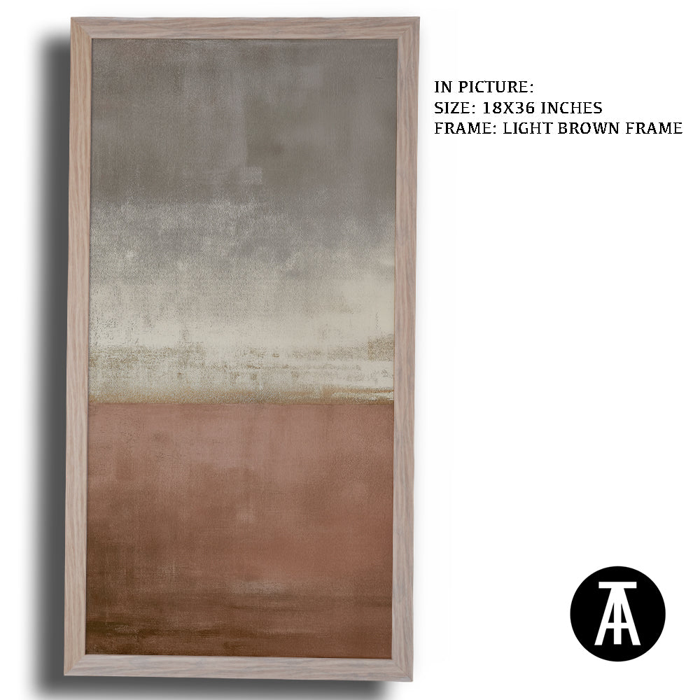 Artwork in Light Brown Frame