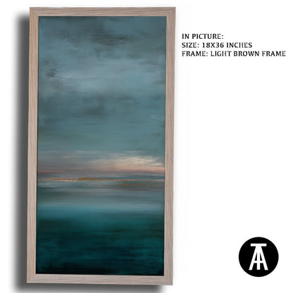 Artwork in Light Brown Frame