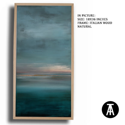 Artwork in Natural Wood Frame