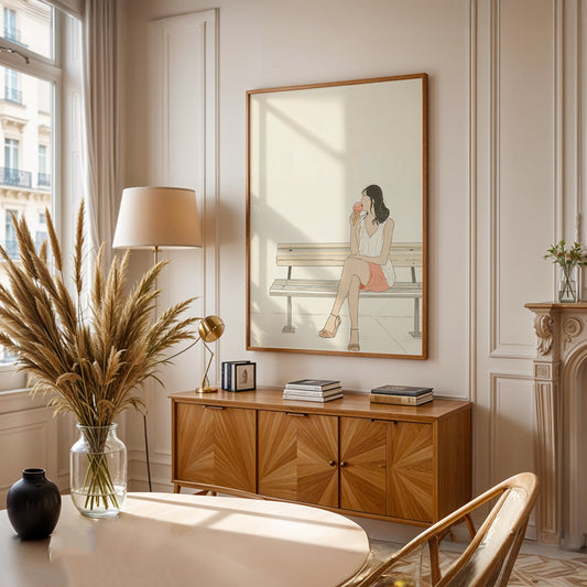 Minimalist Painting in a Lifestyle Setting