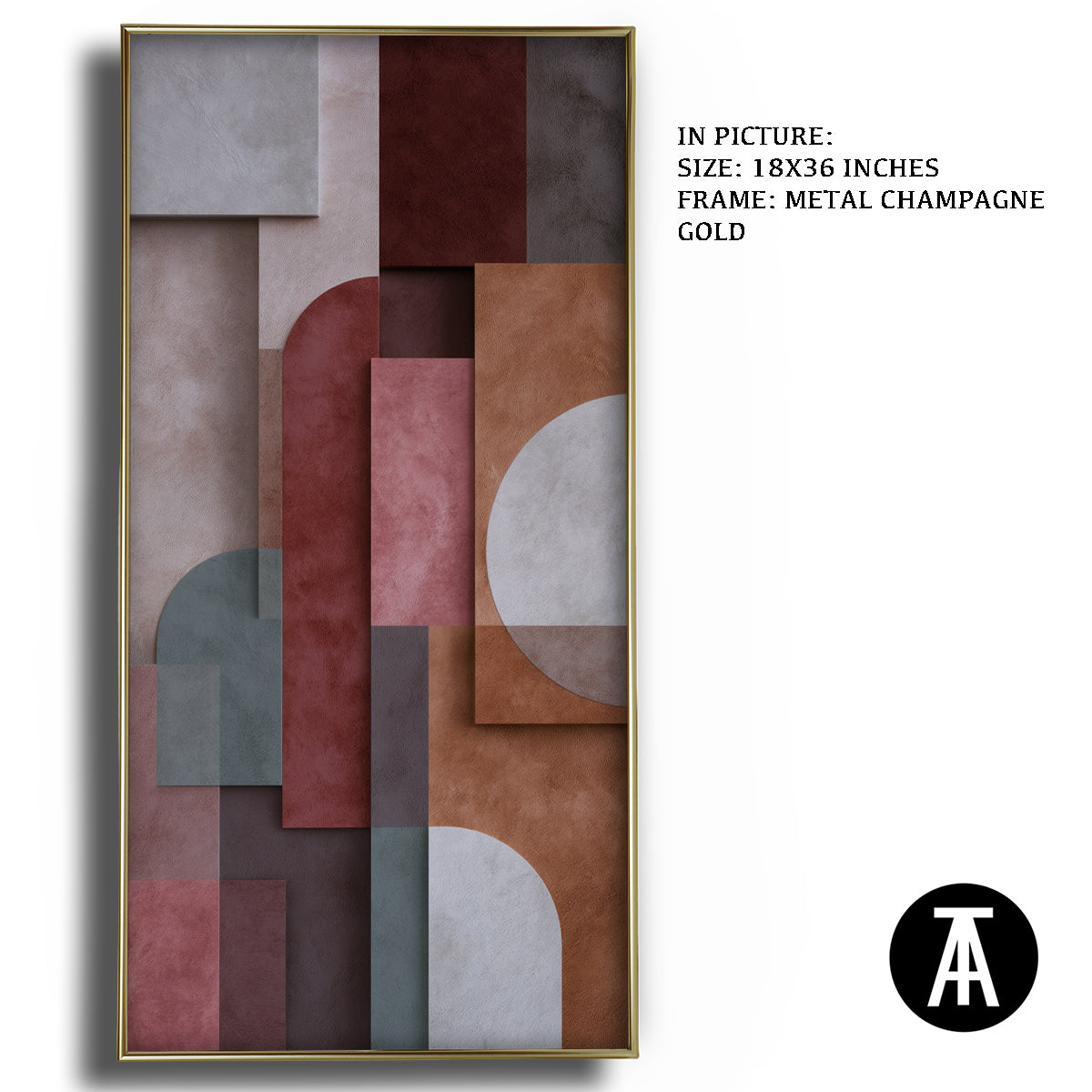 Artwork in Light Brown Frame