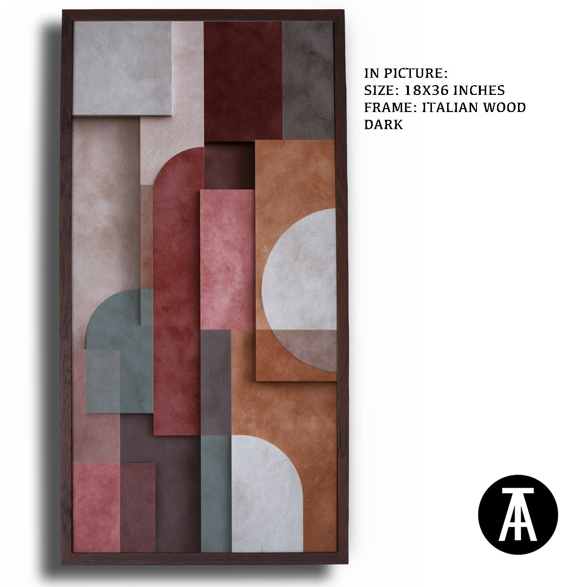 Artwork in Natural Wood Frame