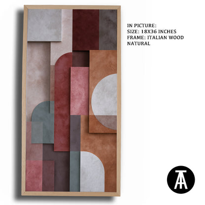 Artwork in Dark Wood Frame