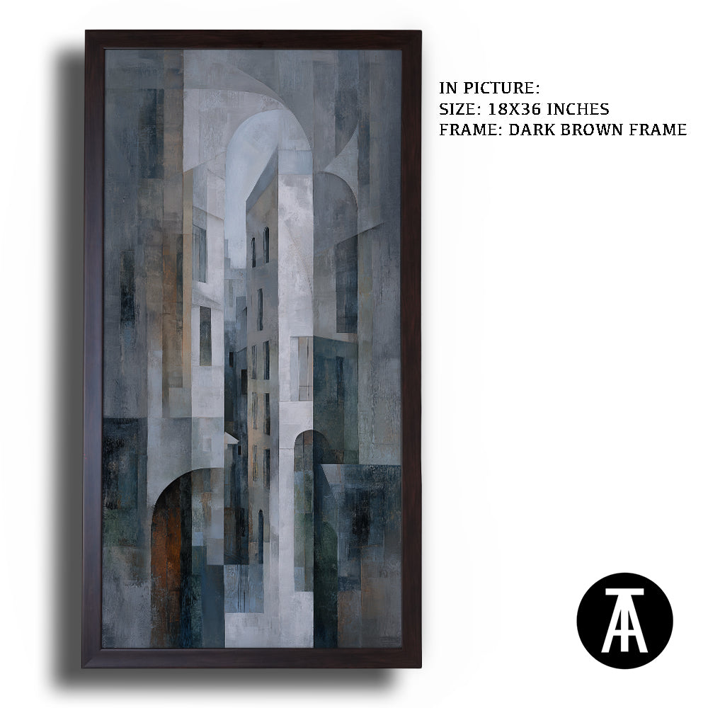 Artwork in Dark Brown Frame