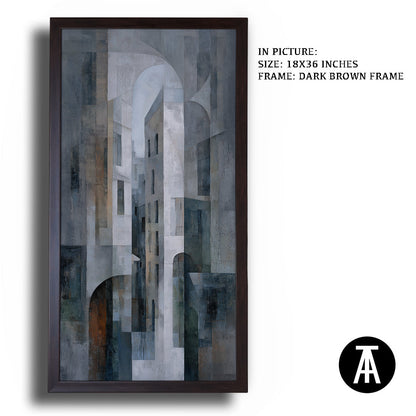 Artwork in Dark Brown Frame