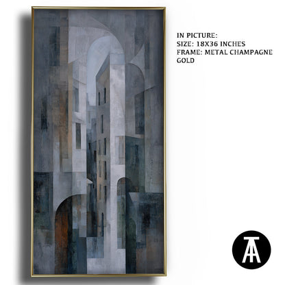 Artwork in Metal Champagne Gold Frame