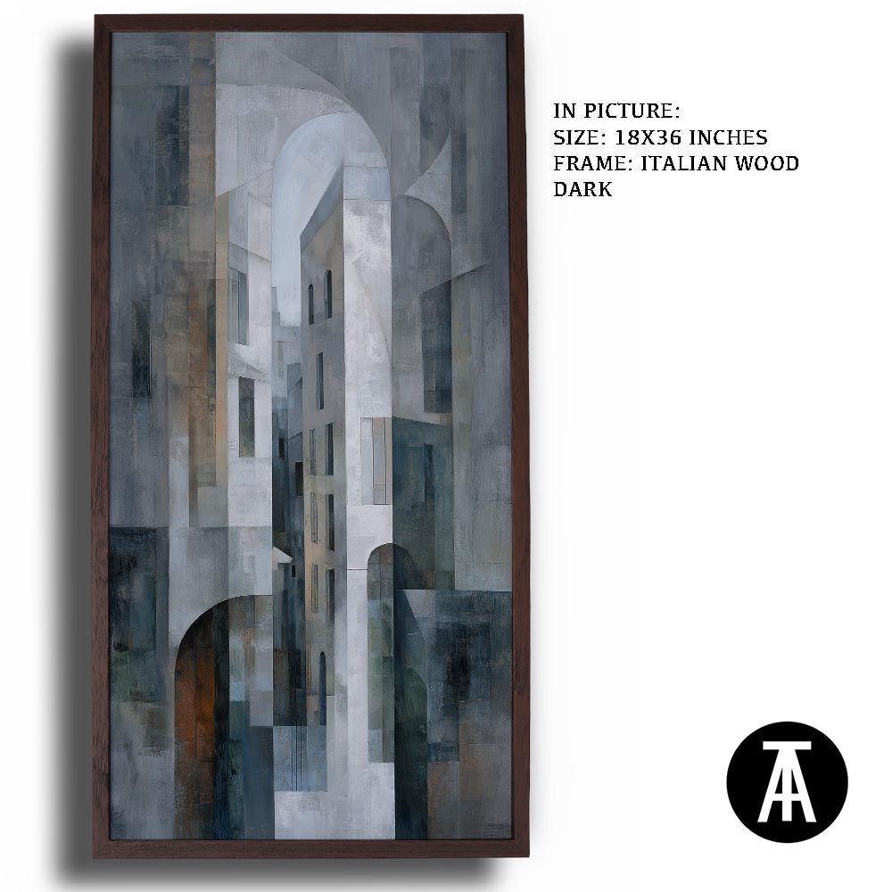 Artwork in Dark Wood Frame