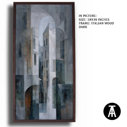 Artwork in Dark Wood Frame