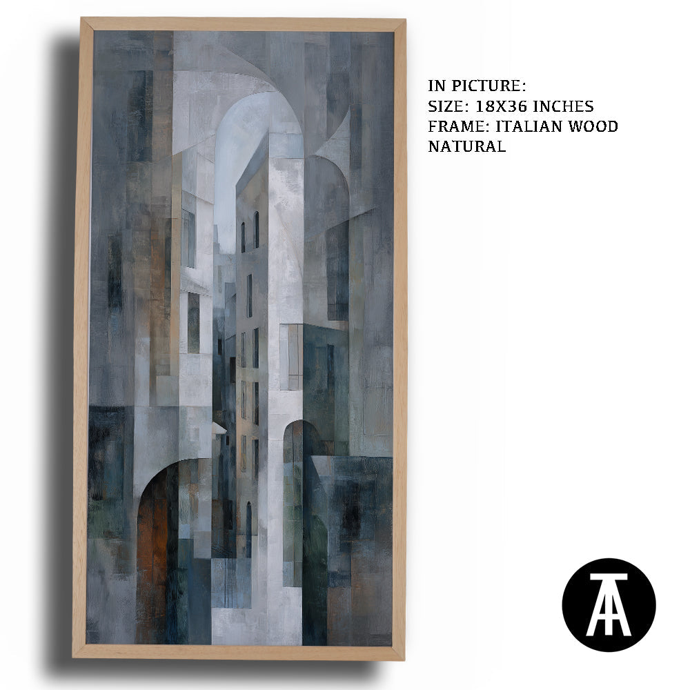 Artwork in Natural Wood Frame