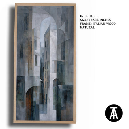 Artwork in Natural Wood Frame