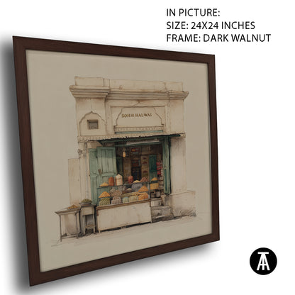 Artwork in Dark Walnut Frame