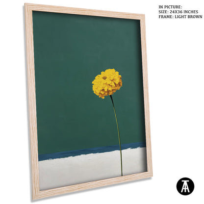 Artwork in Light Brown Frame