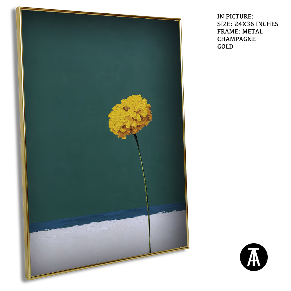 Artwork in Metal Champagne Gold Frame