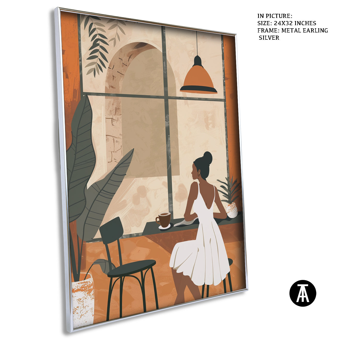 Artwork in Metal Earling Silver Frame