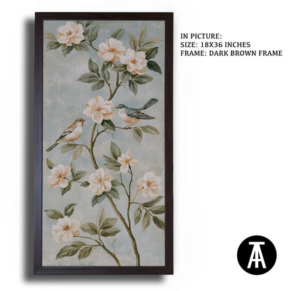 Artwork in Dark Brown Frame