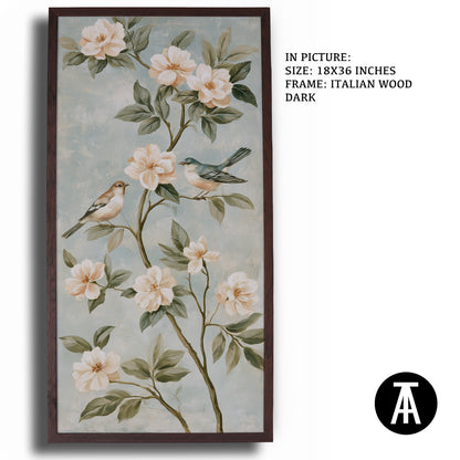 Artwork in Dark Wood Frame