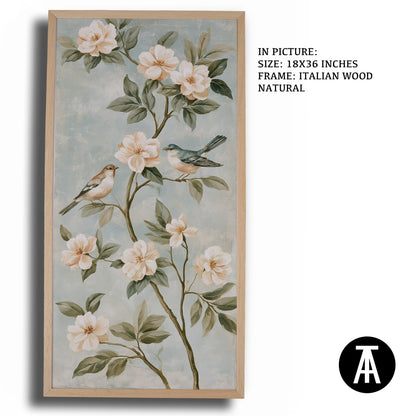 Artwork in Natural Wood Frame