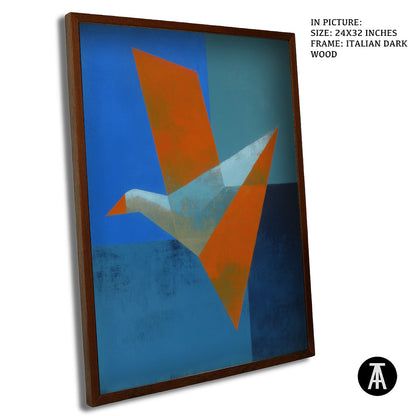 Artwork in Dark Wood Frame