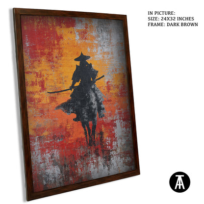 Sample Artwork in Dark Brown Frame