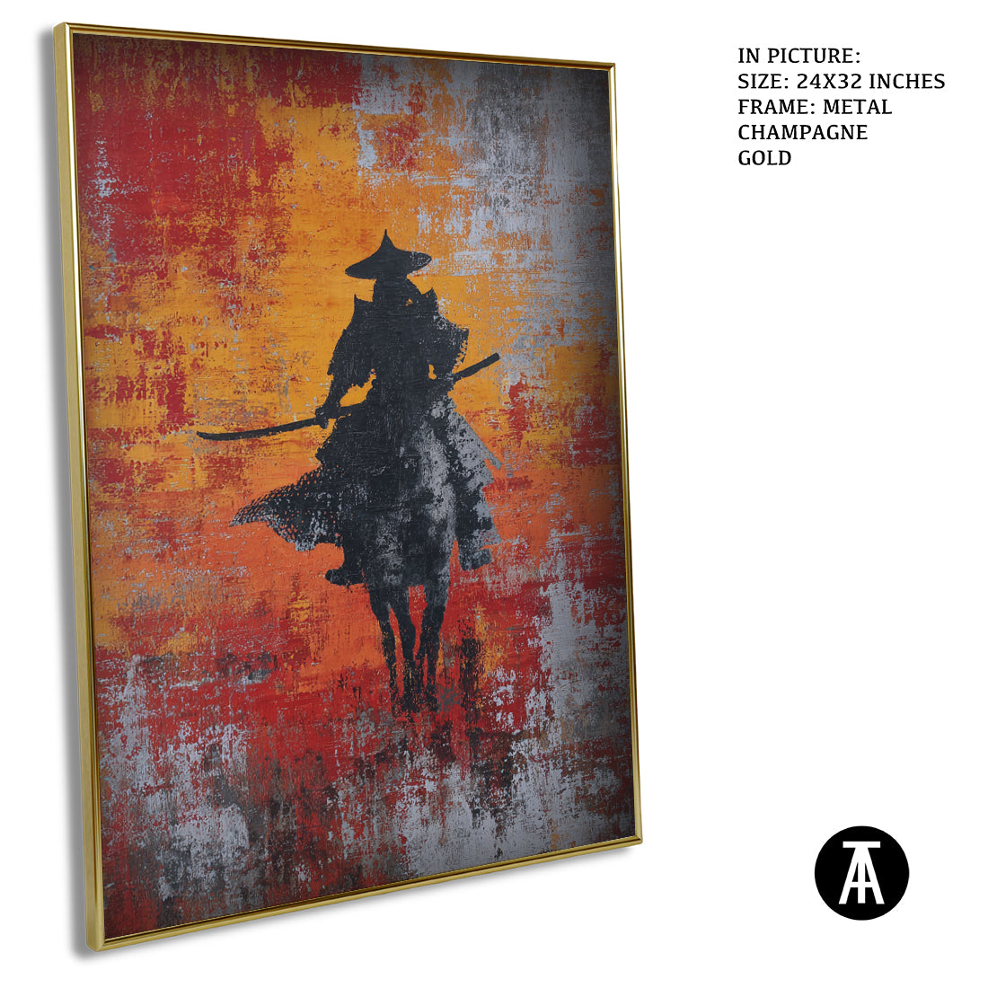 Sample Artwork in Champagne gold Metal Frame