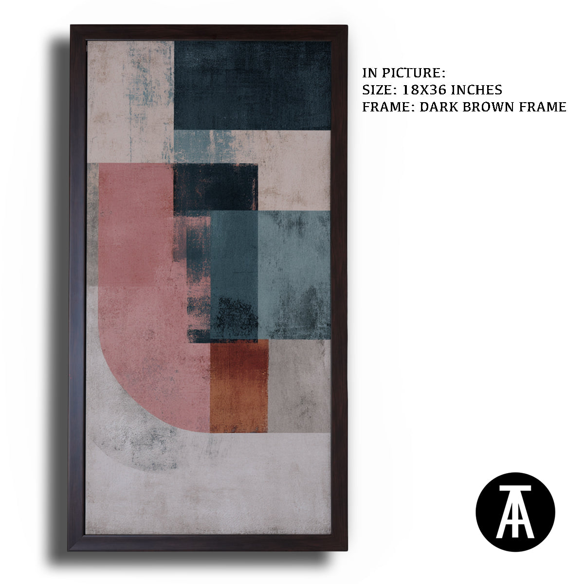 Artwork in Metal Champagne Gold Frame