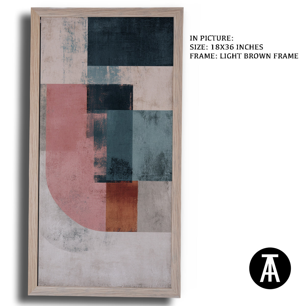 Artwork in Dark Brown Frame